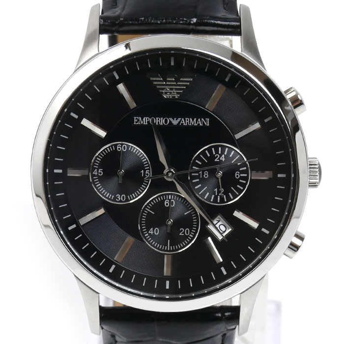 Emporio Armani エンポリオ・アルマーニ クロノグラフ 腕時計 電池式 AR-2447 メンズ【中古】【美品】