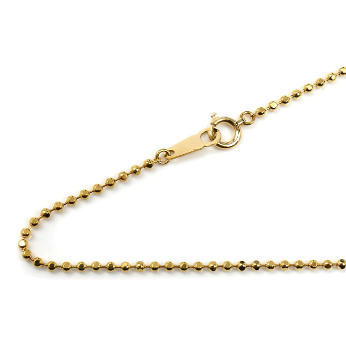 K18YG イエローゴールド ネックレス ボール 5.0g 42cm レディース【中古】