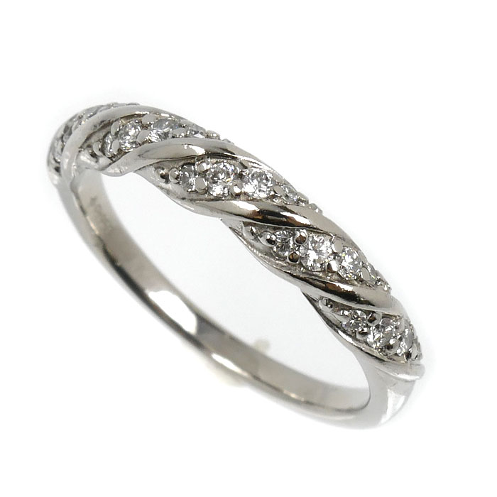 GSTV Pt950プラチナ リング・指輪 ダイヤモンド0.20ct 13号 4.5g レディース【中古】