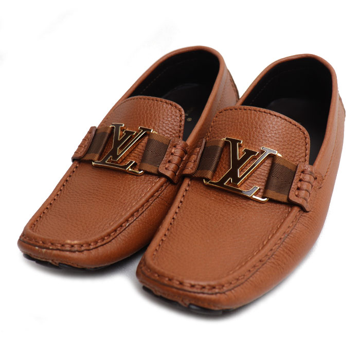 LOUIS VUITTON ルイ・ヴィトン ドライビングシューズ モンテカルロ ローファー ブラウン 26cm メンズ【中古】