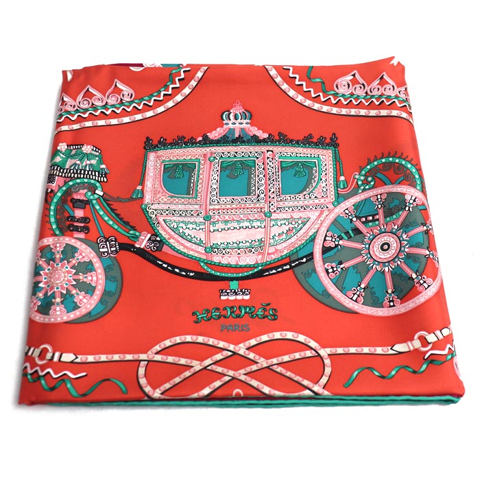 HERMES エルメス カレ90 Paperoles  スカーフ レディース【中古】