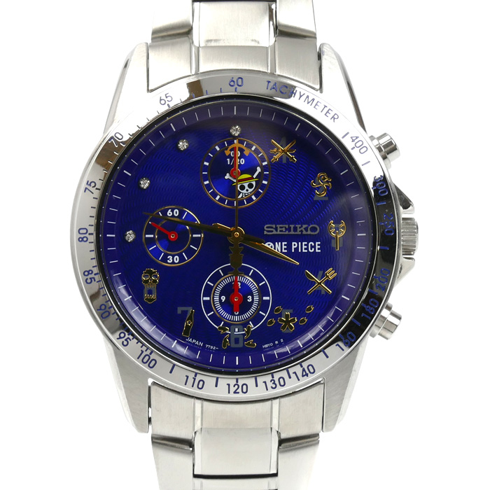 SEIKO セイコー ONE PIECE アニメ 20周年記念 腕時計 電池式 7T92-HBM0 ５０００本限定 ユニセックス【中古】【極美品】