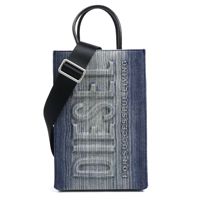 DIESEL ディーゼル デニム メンズショッパー 2Wayショルダーバッグ ブルー X10282P8081 ユニセックス【中古】【極美品】