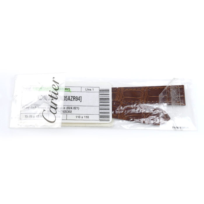 CARTIER カルティエ レザーストラップ 時計ベルト ブラウン KD00LS06 レディース【未使用】【買取品】