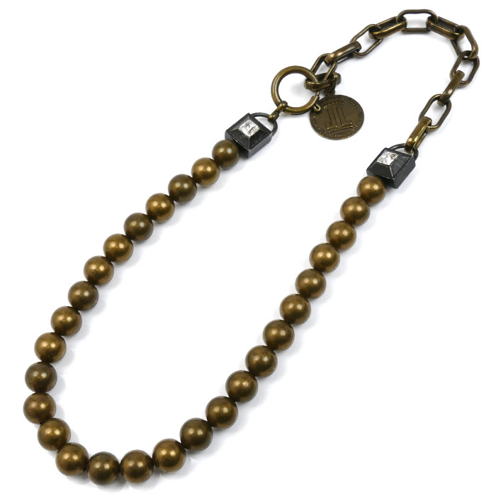 LANVIN ランバン ボール/アズキチェーン ネックレス 93.5g 40～55cm ユニセックス【中古】