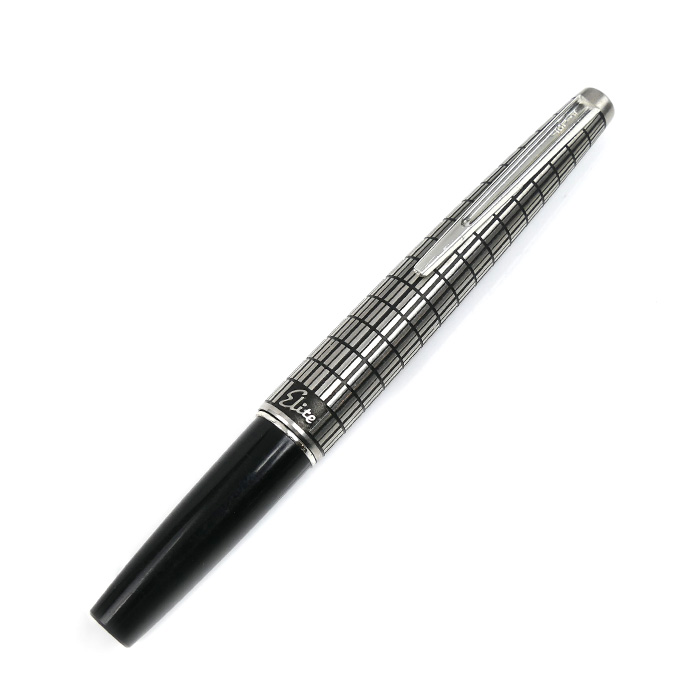 PILOT パイロット Elite  万年筆 シルバー/ブラック ペン先 18K 750 ユニセックス【中古】