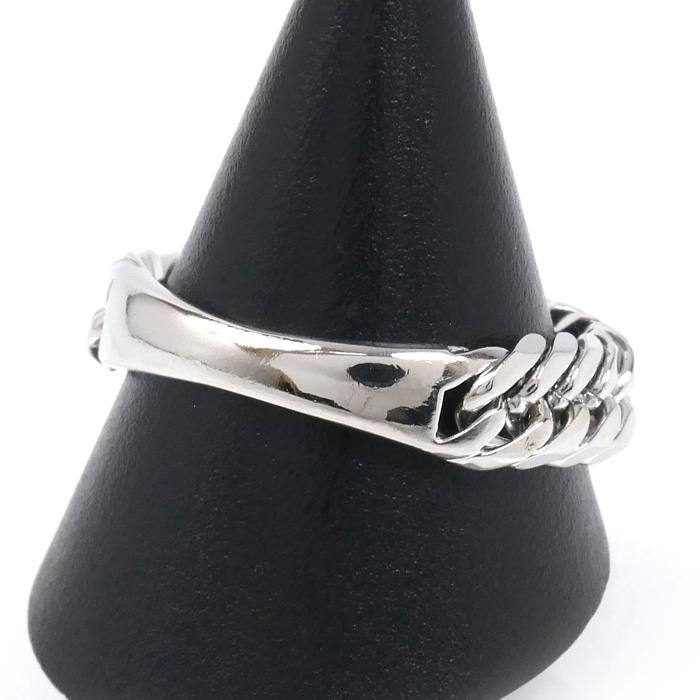 Pt850プラチナ 6面W リング・指輪 27号 10.1g メンズ【中古】