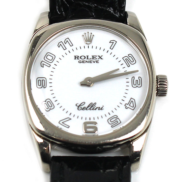 ROLEX ロレックス チェリーニ ダナオス 腕時計 電池式 ホワイト/アラビア 6229 18K レディース【中古】