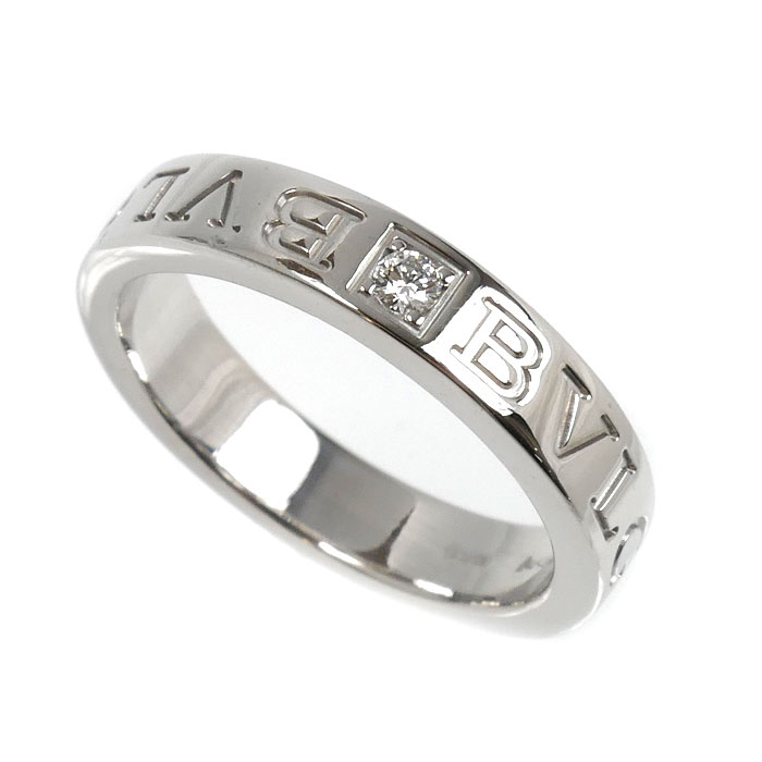 BVLGARI ブルガリ K18WG ホワイトゴールド  B-ZERO1 エッセンシャルバンドリング リング・指輪 339986 ダイヤモンド 13号 6.7g レディース【中古】【美品】