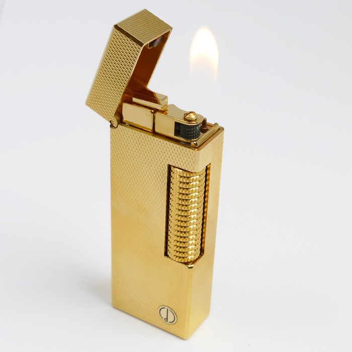 Dunhill ダンヒル ローラー式 dマーク ライター ゴールド RL2401 着火確認済み ユニセックス【中古】【美品】