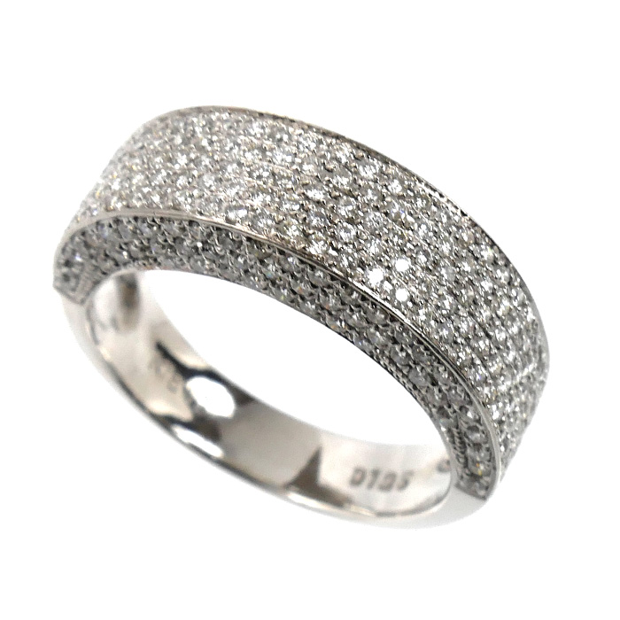 K18WG ホワイトゴールド リング・指輪 ダイヤモンド1.25ct 10号 4.2g レディース【中古】【美品】