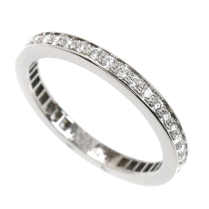 Van Cleef & Arpels ヴァンクリーフ＆アーペル Pt950プラチナ ロマンスエタニティ リング・指輪 VCAR01W000 10号 50 2.8g レディース【中古】【美品】