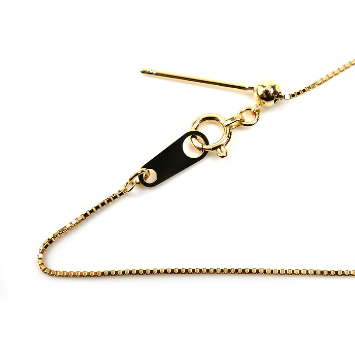 K18YG イエローゴールド ネックレス ベネチアン 1.9g 45cm フリーチェーン レディース【中古】【美品】