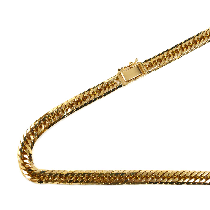 K18YG イエローゴールド ネックレス 喜平8面トリプルカット 50.5g 50cm メンズ【中古】