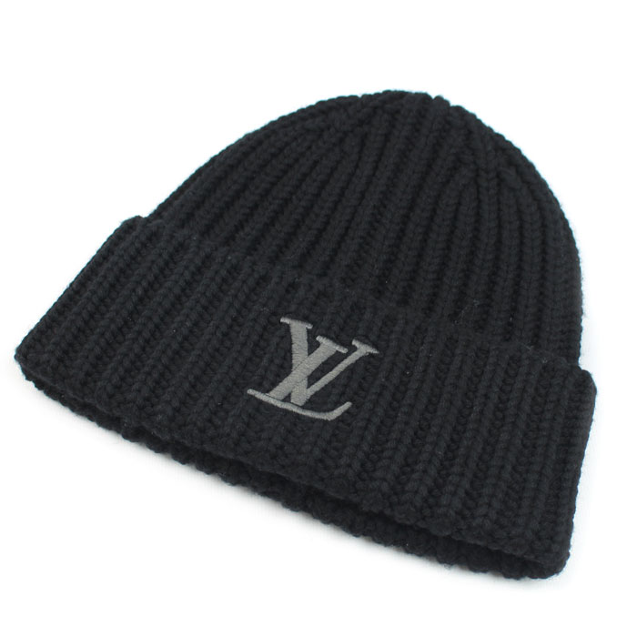 LOUIS VUITTON ルイ・ヴィトン ビーニー オンリー LV ニットキャップ ブラック M77277 レディース【中古】【美品】