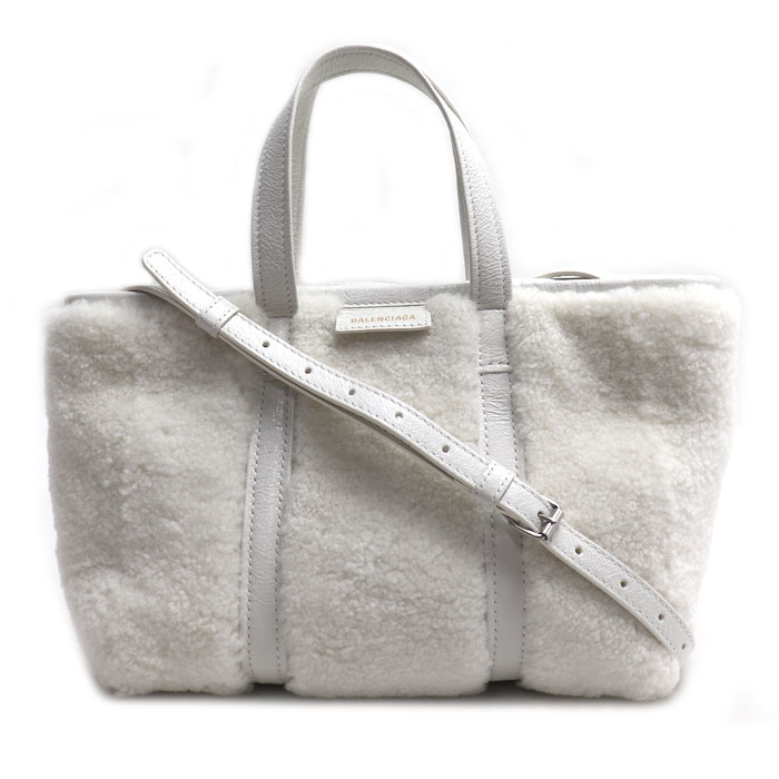 BALENCIAGA バレンシアガ バルベス スモール 2Wayショルダーバッグ ホワイト 671404 レディース【中古】