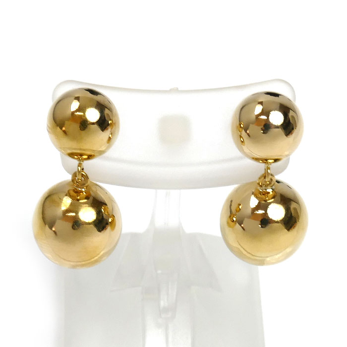 K18YG イエローゴールド ボール ピアス 2.5g レディース【中古】