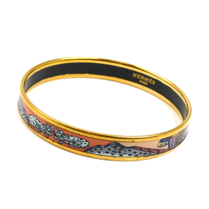 HERMES エルメス エナメル七宝 エマイユPM バングル 七宝 GP【中古】
