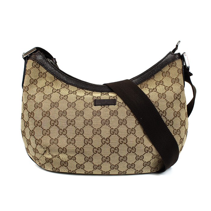 GUCCI グッチ GGキャンバス  ショルダーバッグ ベージュ/ブラウン 181092 レディース【中古】