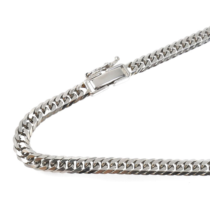 Pt850プラチナ ネックレス 喜平6面Wカット 30.1g 50cm メンズ【中古】