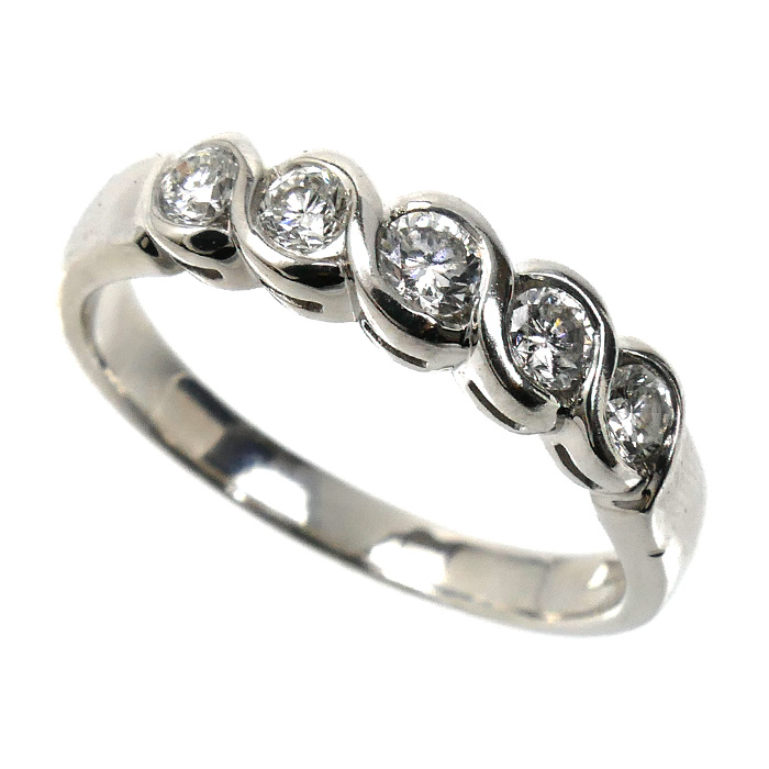Pt900プラチナ リング・指輪 ダイヤモンド0.50ct 17号 5.9g レディース【中古】