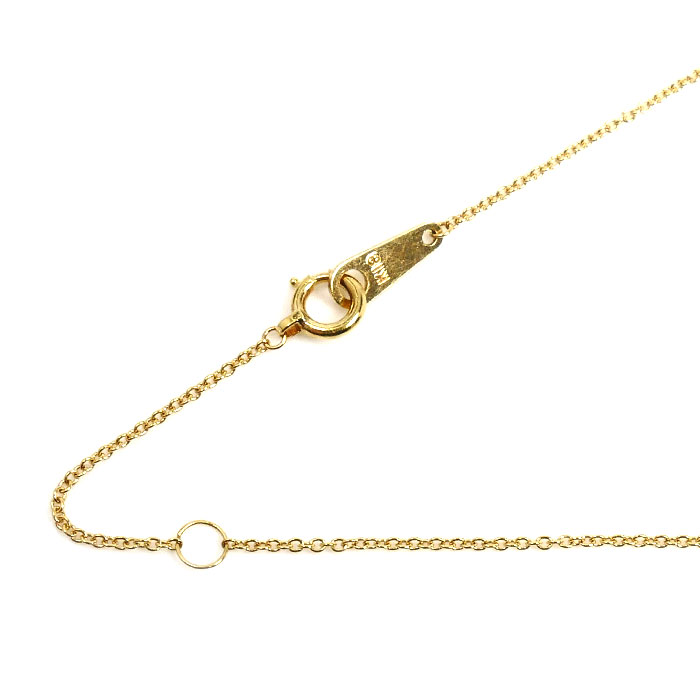 K18YG イエローゴールド ネックレス 小豆 1.3g 40cm レディース【中古】