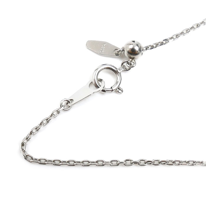 Pt850プラチナ ネックレス 小豆 3.8g ～45cm フリーチェーン レディース【中古】