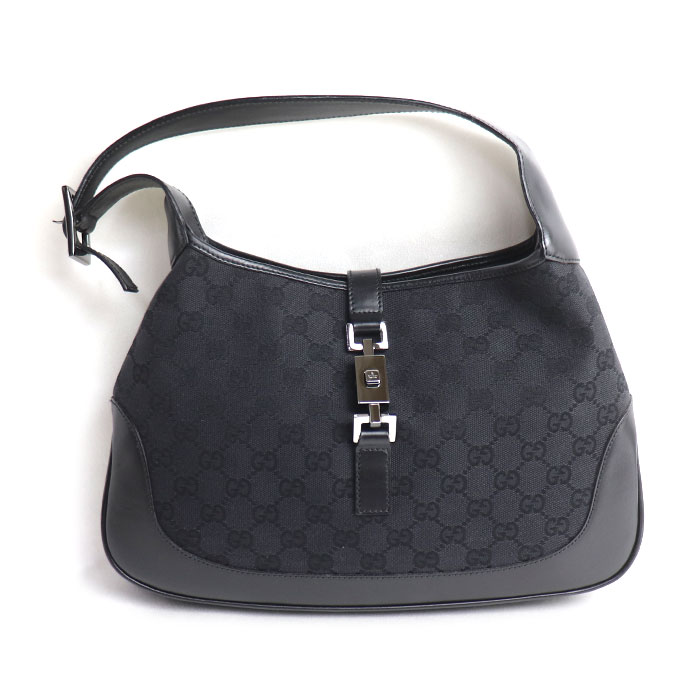 GUCCI グッチ ジャッキー GGキャンバス ワンショルダー ショルダーバッグ ブラック 00963 レディース【中古】