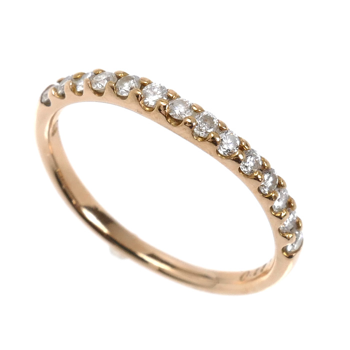 K18PG ピンクゴールド リング・指輪 ダイヤモンド0.23ct 9号 1.5g レディース【中古】