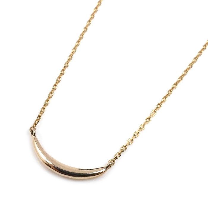 ete エテ K10YG イエローゴールド ムーン ネックレス 1.0g 42cm レディース【中古】