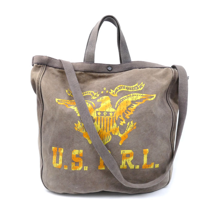 RRL ダブルアールエル USイーグルロゴ ヴィンテージ加工 2Wayショルダーバッグ グレージュ ユニセックス【中古】
