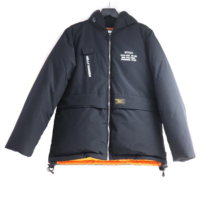 WTAPS × HELLY HANSEN ダウンジャケット ブラック 162GDHHD-JKM01 M メンズ【中古】【美品】
