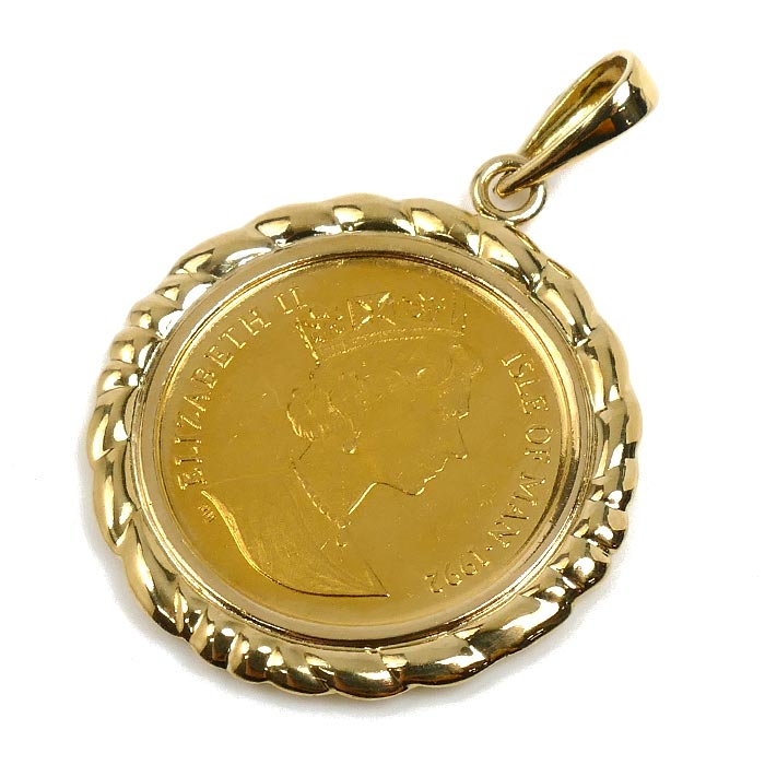 K24YG/K18YG マン島1/10OZ ペンダントトップ 5.5g 1992 ユニセックス【中古】