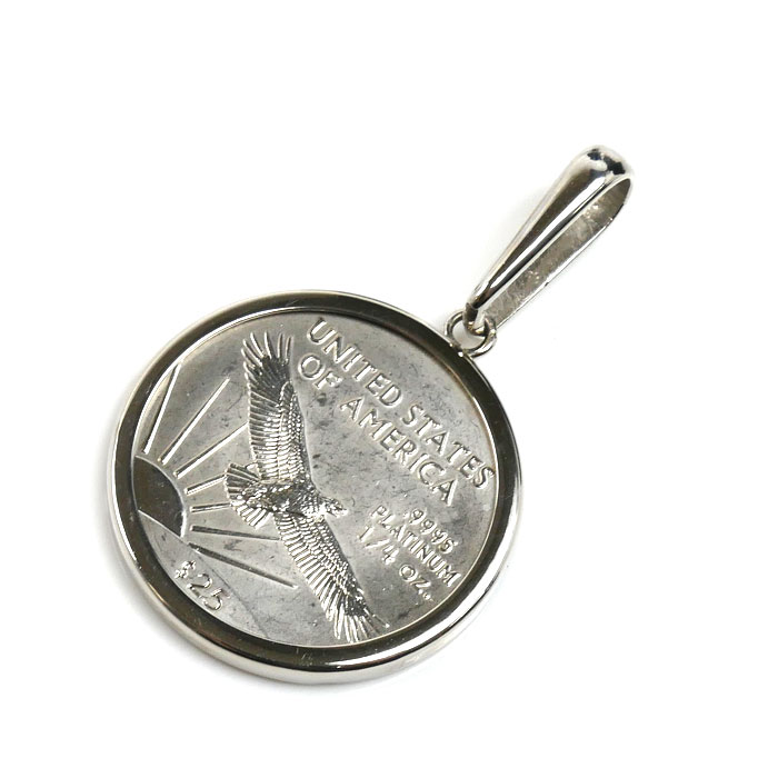 Pt9995/900 アメリカン イーグル 1/4OZ ペンダントトップ 10.1g 2001 ユニセックス【中古】