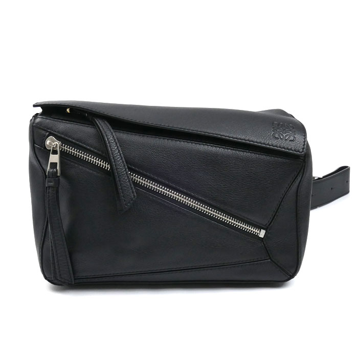 LOEWE ロエベ パズル バムバッグ スモール ボディバッグ ブラック B510P35X09 メンズ【中古】
