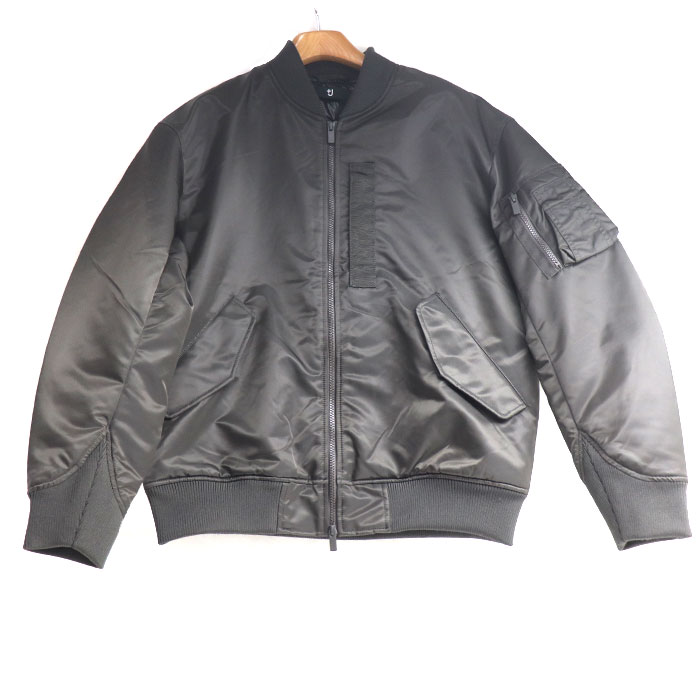 UNIQLO x Jil Sander +J オーバーサイズ MA1 ナイロンジャケット カーキ L メンズ【中古】【美品】