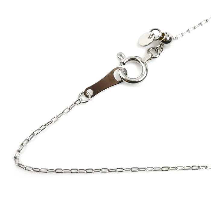 Pt850プラチナ ネックレス 小豆 1.2g ～45cm レディース【中古】