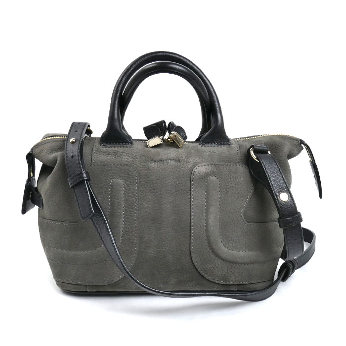 SEE BY CHLOE シーバイクロエ KAY 2Wayショルダーバッグ グレー/ブラック レディース【中古】