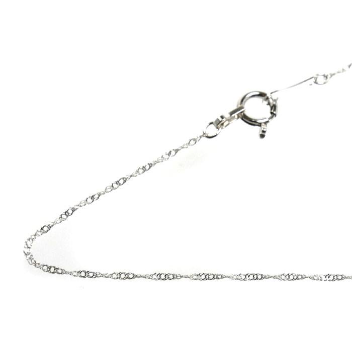 Pt850プラチナ ネックレス スクリュー 0.8g 45cm レディース【中古】