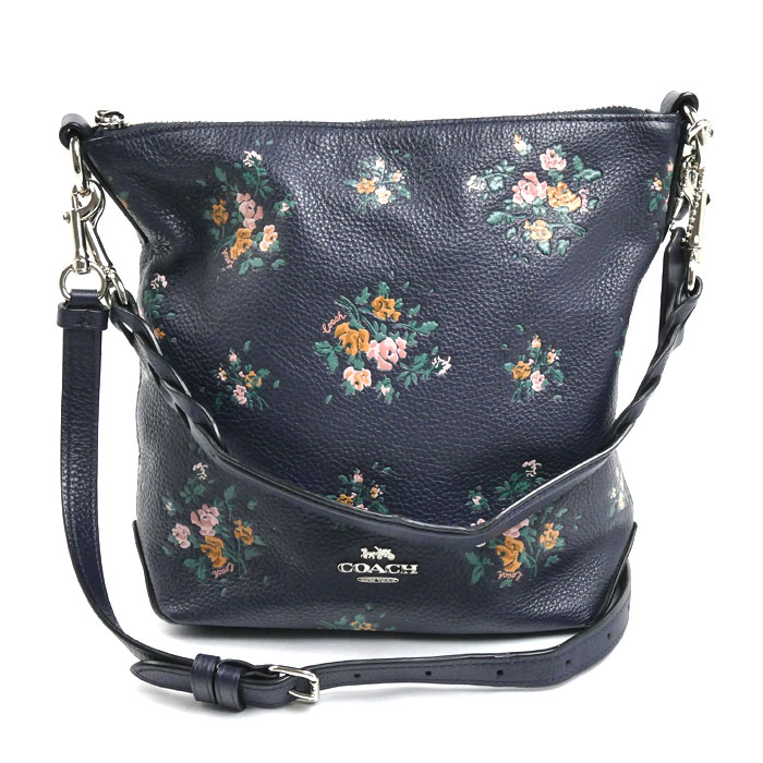 COACH コーチ ミニ アビー ダッフル ショルダーバッグ ネイビー 91022 レディース【中古】