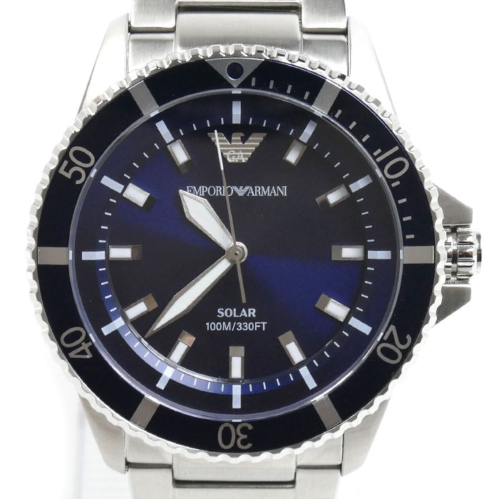 Emporio Armani エンポリオ・アルマーニ WorldExplorer 腕時計 ソーラー AR-11697 メンズ【中古】