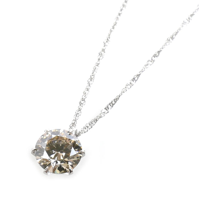 Pt1000/850 ネックレス ダイヤモンド1.222ct 3.3g ～50cm レディース【中古】【美品】