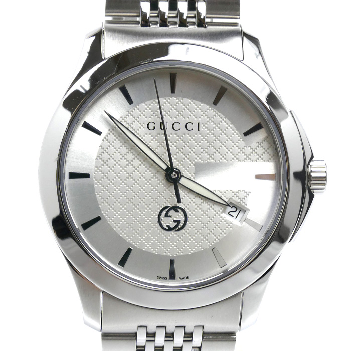 GUCCI グッチ Gタイムレス 腕時計 電池式 YA1264174/126.4 メンズ【中古】【美品】