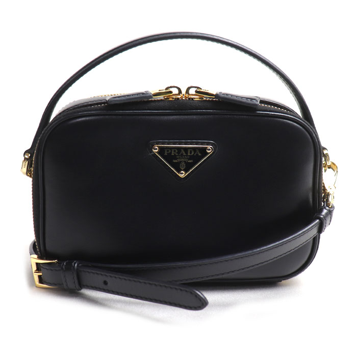 PRADA プラダ オデット レザー ミニバッグ 2Wayショルダーバッグ ブラック 1BH203 ASK F0002 レディース【中古】