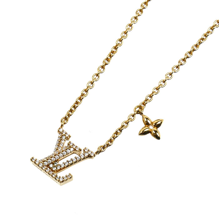 LOUIS VUITTON ルイ・ヴィトン GP ストラス ネックレス LV アイコニック ネックレス M00596 40.5～45.5cm レディース【中古】
