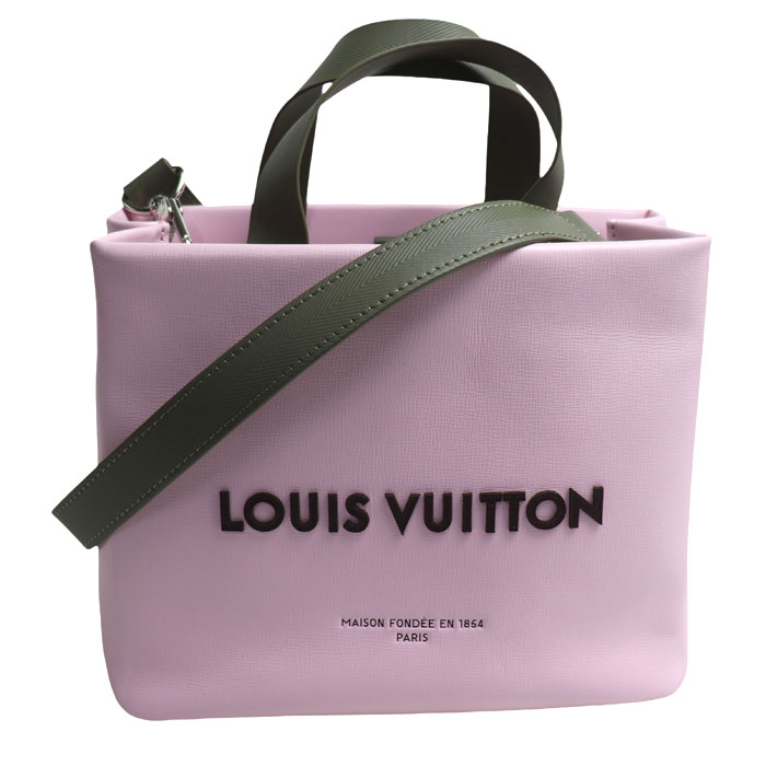 LOUIS VUITTON ルイ・ヴィトン ショッパートート MINI 2Wayショルダーバッグ ピンク カーキ M15239 レディース【中古】
