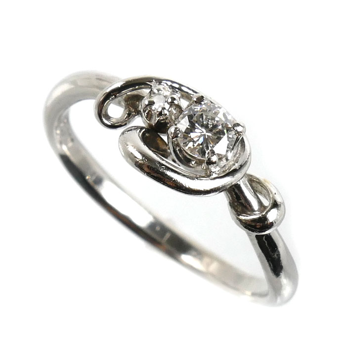 Pt900プラチナ リング・指輪 ダイヤモンド0.14ct 11号 3.4g レディース【中古】