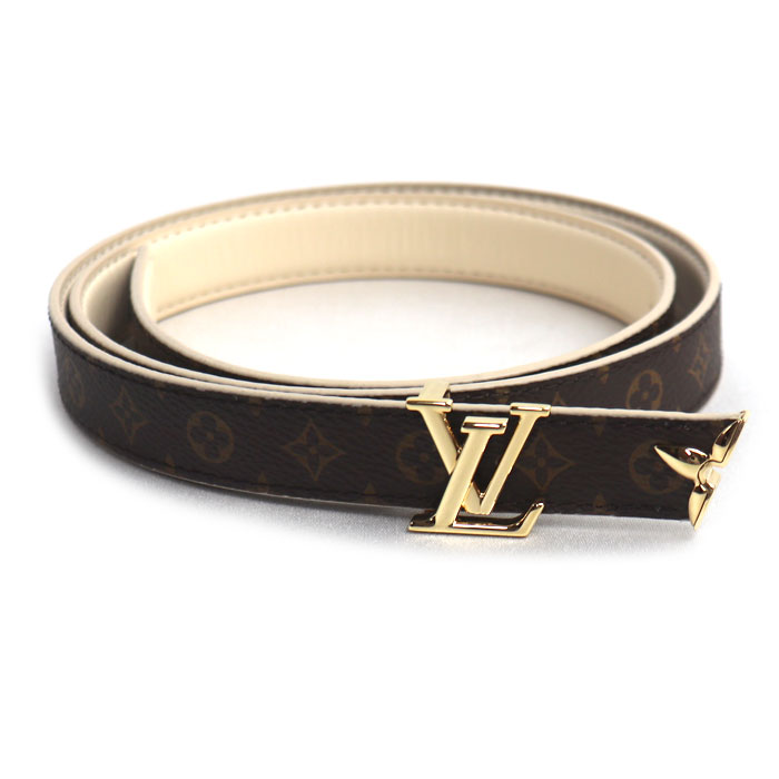 LOUIS VUITTON ルイ・ヴィトン プリティー LV 20MM リバーシブル ベルト クレーム M8234X レディース【中古】【美品】
