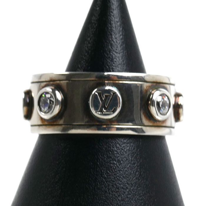 LOUIS VUITTON ルイ・ヴィトン シルバー925 リング LV スタッズ リング・指輪 M1622L 22号 12.4g メンズ【中古】