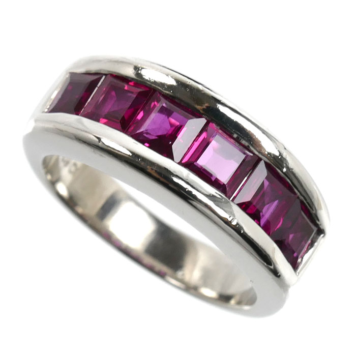 Pt900プラチナ リング・指輪 ルビー1.9ct 12号 13.5g レディース【中古】